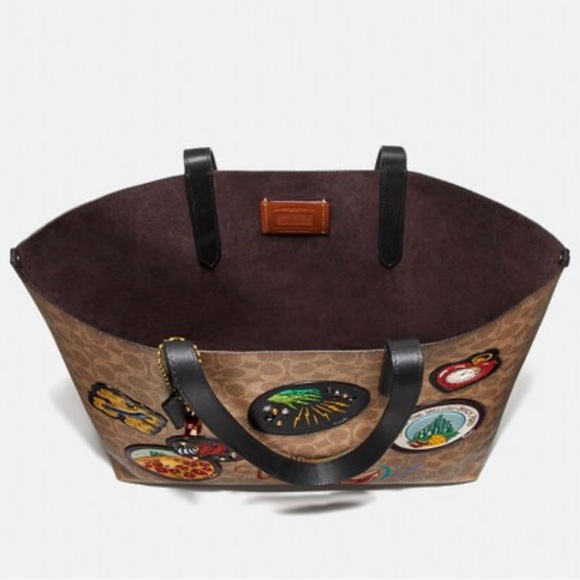 NWT Coach Wizard of Oz Tote Ruby Charm FOB Handbag Purse Bag Signature Leather - Picture 3 of 16